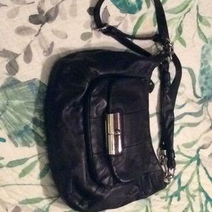 Coach black leather purse